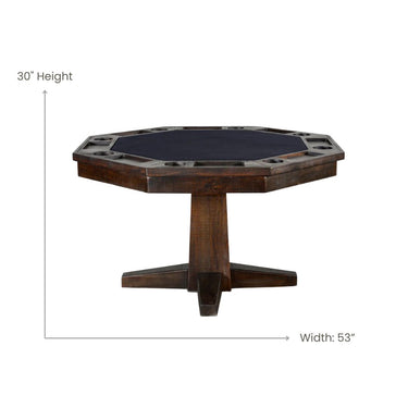 Poker Dining Table Sahara, Octagonal, 54